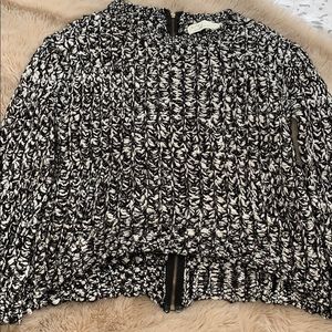 Black and white sweater